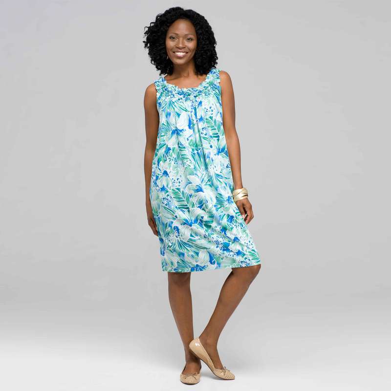 フラワースモックタンクドレス, マルチ, large image number 0