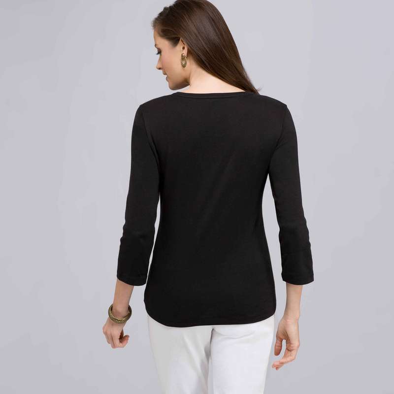 七分袖 V ネックトップス, , large image number 1